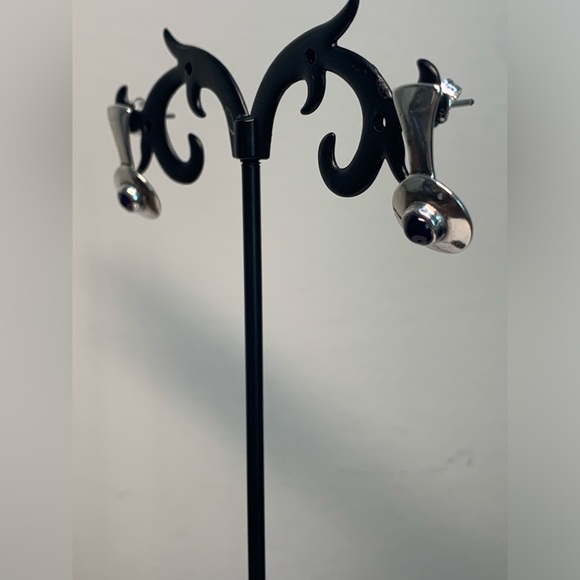 Silpada - Shube Vintage Petite Rare Sterling Silver & Amethyst Post Earrings - Picture 3 of 16